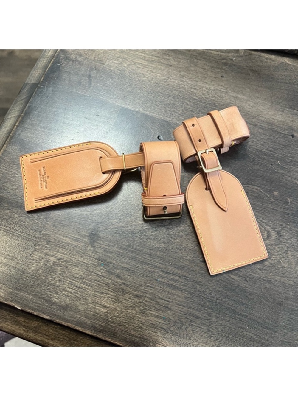 Louis Vuitton Natural Vachetta Leather Luggage Tag (one item per price)